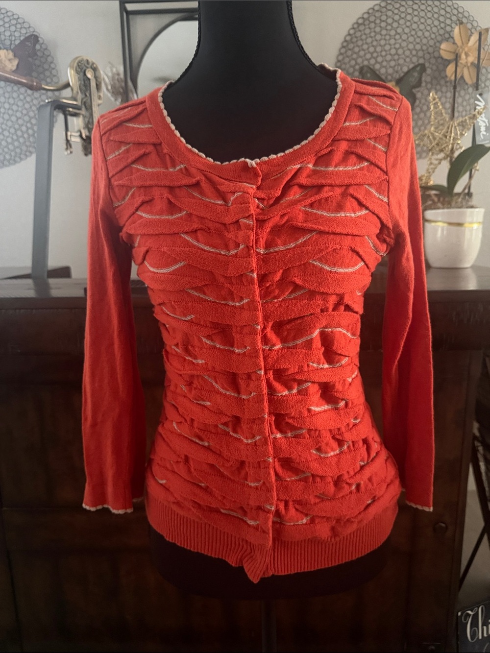 Y2K Anthropologie Winter Waves Cardigan